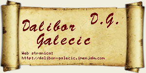 Dalibor Galečić vizit kartica